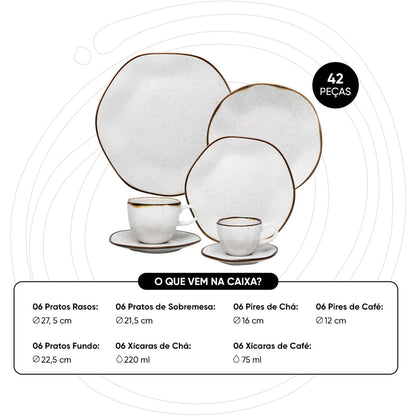 Juego de vajilla té y café 42 piezas Ryo
