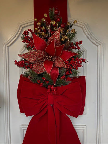 Escapulario navideño de terciopelo 2,10x40cm | Belvaron