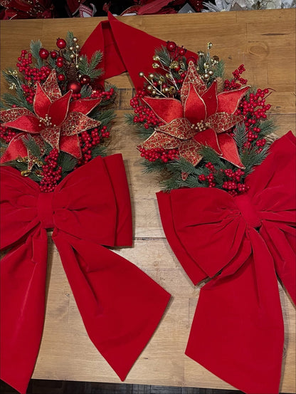 Escapulario navideño de terciopelo 2,10x40cm | Belvaron