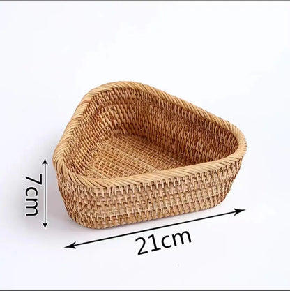 Cesta organizadora de mimbre para cocina