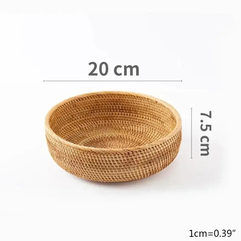 Cesta organizadora de mimbre para cocina