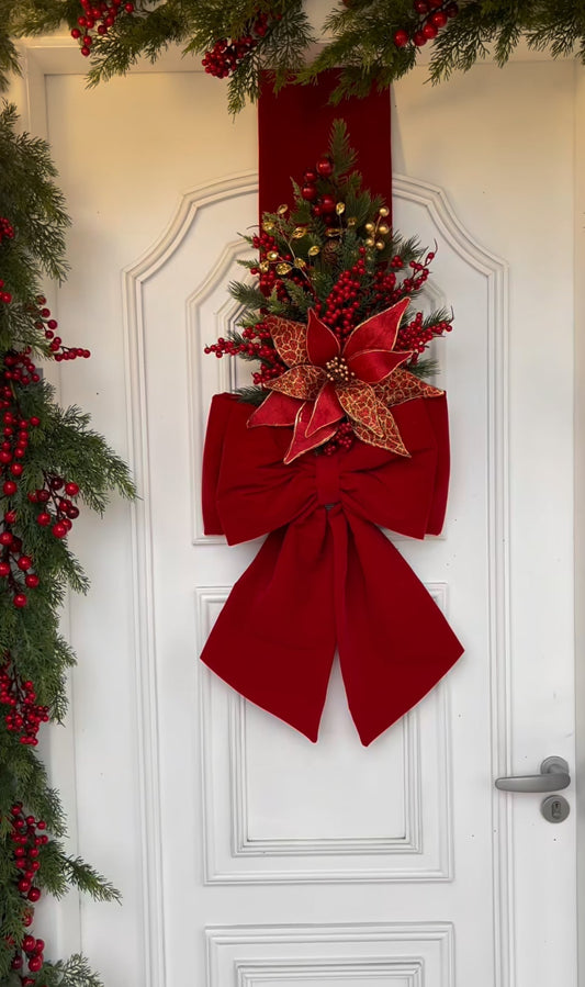 Escapulario navideño rojo con estrella | Belvaron