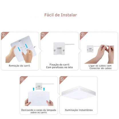 Lámpara de techo LED cuadrada