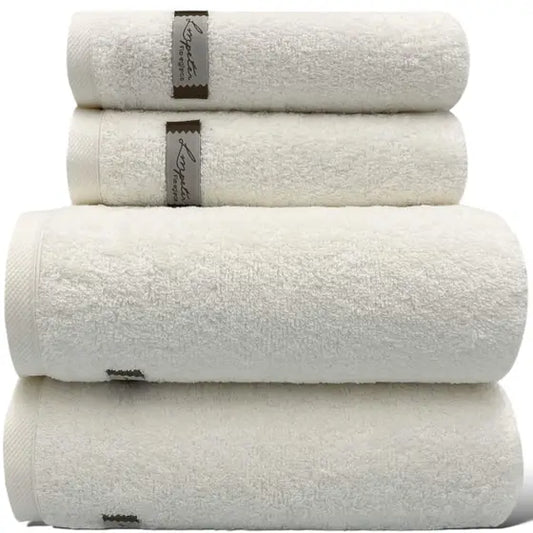 Juego de toallas de algodón egipcio Veneza blanco 4 piezas baño/gigante
